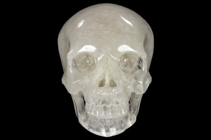 Realistic, Polished Quartz Crystal Skull #116361